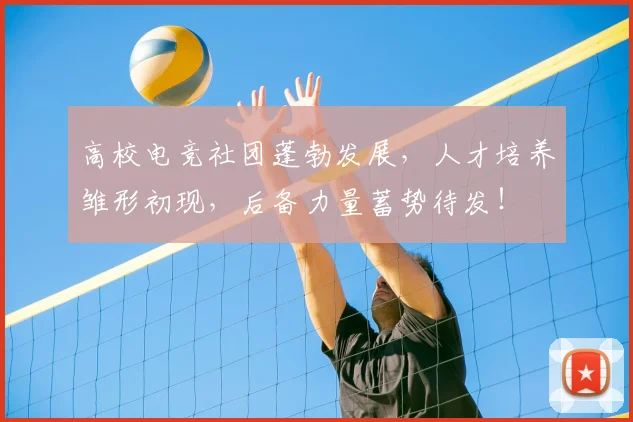 高校电竞社团蓬勃发展,人才培养雏形初现,后备力量蓄势待发!