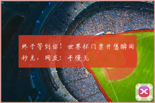终于等到你!世界杯门票开售瞬间秒光,网友:手慢无